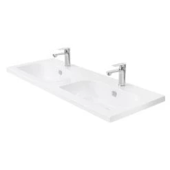 Miller London 120 Wall Hung Four Drawer Vanity Unit + Double Basin (White) 2 Miller London 120 Wall Hung Four Drawer Vanity Unit + Double Basin (White) -Victorian Plumbing Shop 123W1 LN 460 3