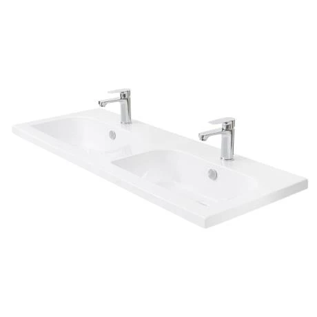 123W1_LN_460-3.jpg Miller London 120 Wall Hung Four Drawer Vanity Unit + Double Basin (White) -Victorian Plumbing Shop 123W1 LN 460 3