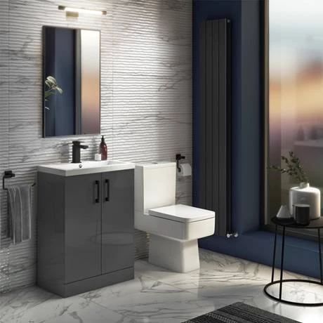 AP2GFS6MB_d3_460.jpg Apollo2 605 Gloss Grey Floor Standing Vanity Unit w. Matt Black Handles -Victorian Plumbing Shop AP2GFS6MB d3 460