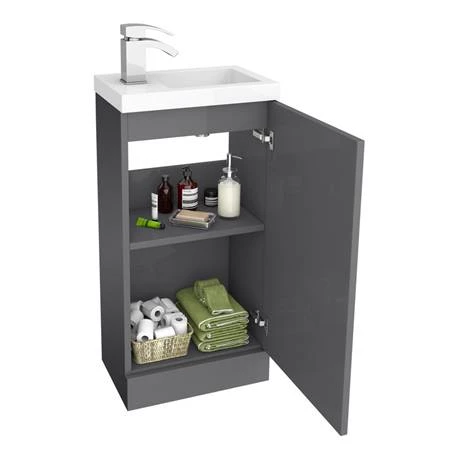 APC2GFS4_d1_460.jpg Apollo2 405mm Gloss Grey Compact Floor Standing Vanity Unit -Victorian Plumbing Shop APC2GFS4 d1 460