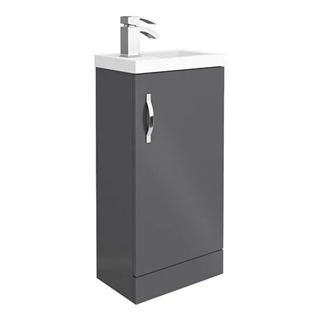APC2GFS4_np.jpg Apollo2 405mm Gloss Grey Compact Floor Standing Vanity Unit -Victorian Plumbing Shop APC2GFS4 np