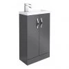 Apollo2 505mm Gloss Grey Compact Floor Standing Vanity Unit