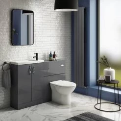 Apollo2 605mm Gloss Grey Compact Floor Standing Vanity Unit 3 Apollo2 605mm Gloss Grey Compact Floor Standing Vanity Unit -Victorian Plumbing Shop APC2GFS6 d3 460