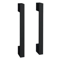 Apollo2 505mm Gloss Grey Compact Wall Hung Vanity Unit w. Matt Black Handles -Victorian Plumbing Shop APC2GWH5MB d2 460