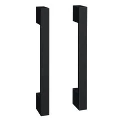 Apollo2 605mm Gloss Grey Compact Wall Hung Vanity Unit w. Matt Black Handles 2 Apollo2 605mm Gloss Grey Compact Wall Hung Vanity Unit w. Matt Black Handles -Victorian Plumbing Shop APC2GWH6MB d2 460