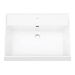Arezzo Countertop Basin Unit - Gloss White with Black Frame - 800mm inc. Basin 3 Arezzo Countertop Basin Unit - Gloss White with Black Frame - 800mm inc. Basin -Victorian Plumbing Shop AZ8WB2D d3 460