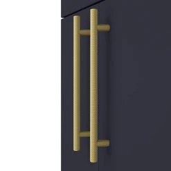 Arezzo Floor Standing Vanity Unit - Matt Blue - 500mm with Industrial Style Brushed Brass Handles -Victorian Plumbing Shop AZB5FSVBBIS d2 460