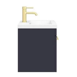 Arezzo 500 Matt Blue Wall Hung 1-Drawer Vanity Unit with Brushed Brass Handle 4 Arezzo 500 Matt Blue Wall Hung 1-Drawer Vanity Unit with Brushed Brass Handle -Victorian Plumbing Shop AZB5WHVBB n d4 460
