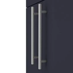 Arezzo Floor Standing Vanity Unit - Matt Blue - 600mm with Industrial Style Chrome Handles -Victorian Plumbing Shop AZB6FSVCHIS d2 460