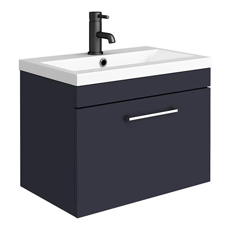 AZB6WHVCH_PROD.jpg Arezzo 600 Matt Blue Wall Hung 1-Drawer Vanity Unit with Chrome Handle -Victorian Plumbing Shop AZB6WHVCH PROD