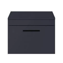 Arezzo Wall Hung Countertop Vanity Unit - Matt Blue - 600mm with Matt Black Handle -Victorian Plumbing Shop AZB6WHWBK d3 460