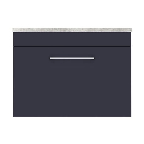 AZB6WHWCHG_d5_460.jpg Arezzo Wall Hung Countertop Vanity Unit - Matt Blue - 600mm with Grey Worktop & Chrome Handle -Victorian Plumbing Shop AZB6WHWCHG d5 460