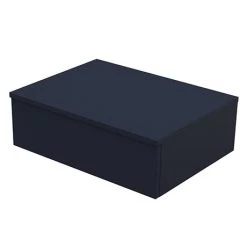 Arezzo Wall Hung Countertop Basin Shelf with Drawer - Matt Blue - 600 x 450mm