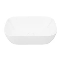Arezzo Floating Basin Shelf with Drawer - Matt White - 600mm inc. Curved Rectangular Basin 3 Arezzo Floating Basin Shelf with Drawer - Matt White - 600mm inc. Curved Rectangular Basin -Victorian Plumbing Shop AZCTWHT6B1 n d3 460