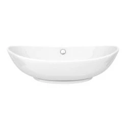 Arezzo Floating Basin Shelf with Drawer - Matt White - 600mm inc. Oval Basin -Victorian Plumbing Shop AZCTWHT6B3 d5 460