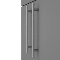 Arezzo Floor Standing Vanity Unit - Matt Grey - 500mm with Industrial Style Chrome Handles 2 Arezzo Floor Standing Vanity Unit - Matt Grey - 500mm with Industrial Style Chrome Handles -Victorian Plumbing Shop AZG5FSVCHIS d2 460