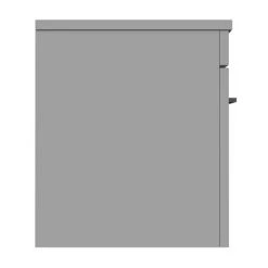 Arezzo Wall Hung Countertop Vanity Unit - Matt Grey - 600mm with Matt Black Handle -Victorian Plumbing Shop AZG6WHWBK D5 460