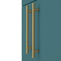 Arezzo Floor Standing Vanity Unit - Matt Green - 500mm with Industrial Style Brushed Brass Handles -Victorian Plumbing Shop AZTG5FSVBBIS d3 460