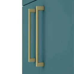 Arezzo 600 Matt Green Floor Standing Vanity Unit with Brushed Brass Handles -Victorian Plumbing Shop AZTG6FSVBB d2 460