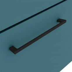 Arezzo Wall Hung Vanity Unit - Matt Green - 600mm 1-Drawer with Matt Black Handle 2 Arezzo Wall Hung Vanity Unit - Matt Green - 600mm 1-Drawer with Matt Black Handle -Victorian Plumbing Shop AZTG6WHVBK d2 460