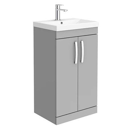 BFS5GMTE_np.jpg Brooklyn 500 Grey Mist Floor Standing Vanity Unit with Thin-Edge Basin -Victorian Plumbing Shop BFS5GMTE np