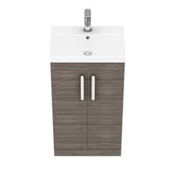 Brooklyn 500 Grey Avola Floor Standing Vanity Unit with Thin-Edge Basin 5 Brooklyn 500 Grey Avola Floor Standing Vanity Unit with Thin-Edge Basin -Victorian Plumbing Shop BFS5GRYTE n d3 460