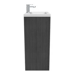 Brooklyn 600mm Black Vanity Unit - Floor Standing 2 Door Unit -Victorian Plumbing Shop BFS6BLK D6 460