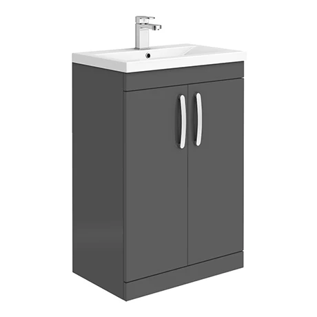 BFS6GG_nprod.jpg Brooklyn 600mm Gloss Grey Vanity Unit - Floor Standing 2 Door Unit -Victorian Plumbing Shop BFS6GG nprod