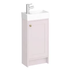 Bromley Traditional Pink Cloakroom Vanity Unit (inc. Ceramic Basin)