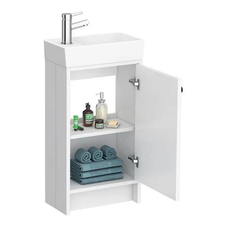 BR4WHT_d2_460.jpg Bromley Traditional White Cloakroom Vanity Unit (inc. Ceramic Basin) -Victorian Plumbing Shop BR4WHT d2 460