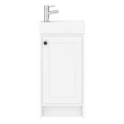 Bromley Traditional White Cloakroom Vanity Unit (inc. Ceramic Basin) 4 Bromley Traditional White Cloakroom Vanity Unit (inc. Ceramic Basin) -Victorian Plumbing Shop BR4WHT d4 460