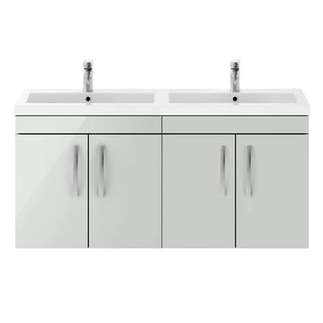 BWH12GM2D_d3_460.jpg Brooklyn 1205mm Grey Mist Wall Hung 4 Door Double Basin Vanity Unit -Victorian Plumbing Shop BWH12GM2D d3 460