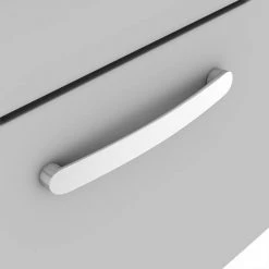 Brooklyn 1205mm Grey Mist Wall Hung 4 Drawer Double Basin Vanity Unit -Victorian Plumbing Shop BWH12GM4D d5 460