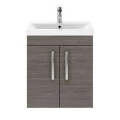 Brooklyn 500mm Grey Avola 2 Door Wall Hung Vanity Unit 4 Brooklyn 500mm Grey Avola 2 Door Wall Hung Vanity Unit -Victorian Plumbing Shop BWH5GA nd1 460