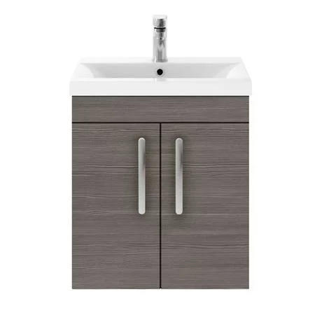 BWH5GA_nd1_460.jpg Brooklyn 500mm Grey Avola 2 Door Wall Hung Vanity Unit -Victorian Plumbing Shop BWH5GA nd1 460
