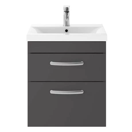 BWH5GG2D_d2_460.jpg Brooklyn 500mm Gloss Grey 2 Drawer Wall Hung Vanity Unit -Victorian Plumbing Shop BWH5GG2D d2 460