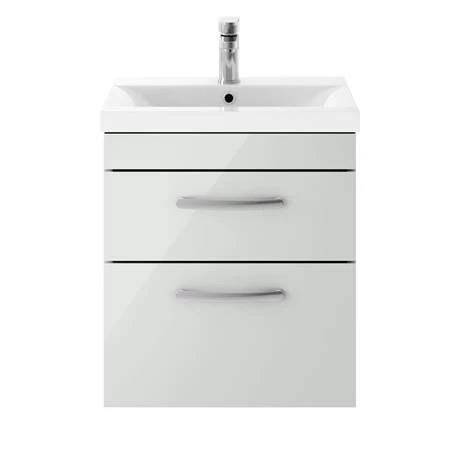 BWH5GM2D_d3_460.jpg Brooklyn 500mm Grey Mist 2 Drawer Wall Hung Vanity Unit -Victorian Plumbing Shop BWH5GM2D d3 460
