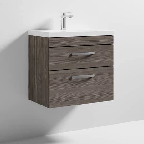 BWH6GA2DTE_d3_460.jpg Brooklyn 600 Grey Avola Wall Hung 2 Drawer Vanity Unit with Thin-Edge Basin -Victorian Plumbing Shop BWH6GA2DTE d3 460