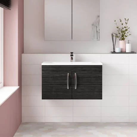 BWH82DBLK_d3_460.jpg Brooklyn 800mm Black 2 Door Wall Hung Vanity Unit -Victorian Plumbing Shop BWH82DBLK d3 460