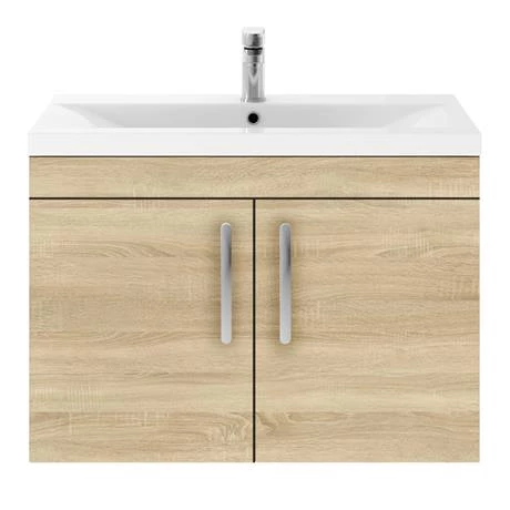 BWH82DNO_d2_460.jpg Brooklyn 800mm Natural Oak 2 Door Wall Hung Vanity Unit -Victorian Plumbing Shop BWH82DNO d2 460