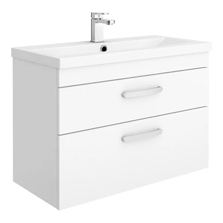 BWH8WHT2D_np.jpg Brooklyn 800mm Gloss White 2 Drawer Wall Hung Vanity Unit -Victorian Plumbing Shop BWH8WHT2D np