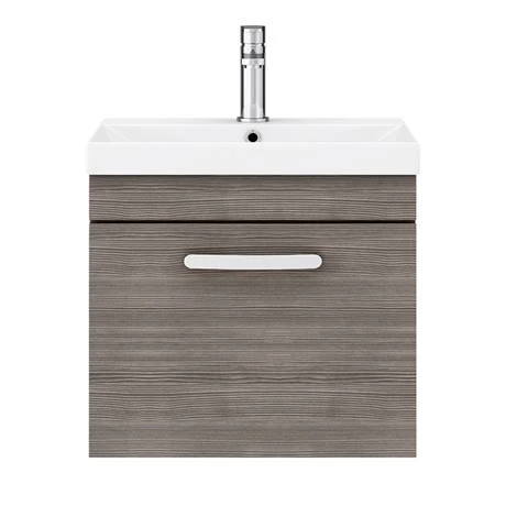 BWHSD5GATE_n_d2_460.jpg Brooklyn 500 Grey Avola Wall Hung 1-Drawer Vanity Unit with Thin-Edge Basin -Victorian Plumbing Shop BWHSD5GATE n d2 460