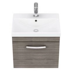 Brooklyn 500 Grey Avola Wall Hung 1-Drawer Vanity Unit with Thin-Edge Basin 5 Brooklyn 500 Grey Avola Wall Hung 1-Drawer Vanity Unit with Thin-Edge Basin -Victorian Plumbing Shop BWHSD5GATE n d3 460