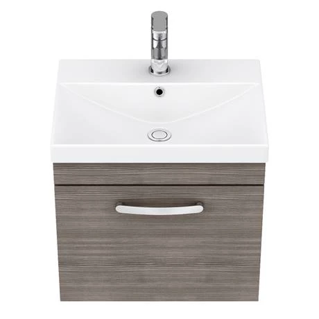 BWHSD5GATE_n_d3_460.jpg Brooklyn 500 Grey Avola Wall Hung 1-Drawer Vanity Unit with Thin-Edge Basin -Victorian Plumbing Shop BWHSD5GATE n d3 460