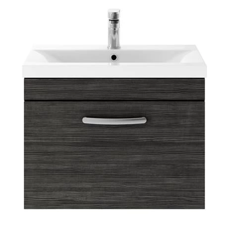 BWHSD6BLK_d1_460.jpg Brooklyn 600mm Black Wall Hung Vanity Unit - Single Drawer -Victorian Plumbing Shop BWHSD6BLK d1 460