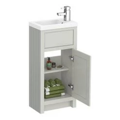 Chatsworth Traditional Grey Small Vanity - 400mm Wide 2 Chatsworth Traditional Grey Small Vanity - 400mm Wide -Victorian Plumbing Shop C400GRY detail2 460