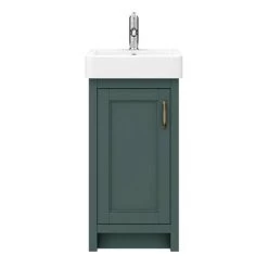Chatsworth Traditional Green Vanity - 425mm Wide -Victorian Plumbing Shop C425GRN n d2 460