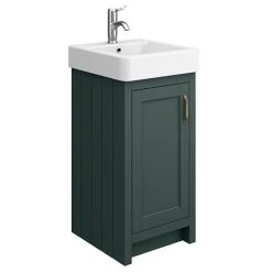 Chatsworth Traditional Green Vanity - 425mm Wide