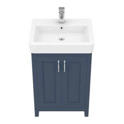 Chatsworth Traditional Blue Vanity - 560mm Wide -Victorian Plumbing Shop C560BLU D3 460