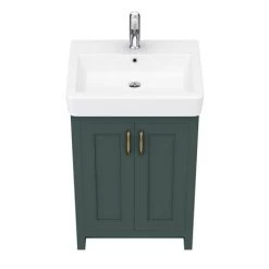 Chatsworth Traditional Green Vanity - 560mm Wide -Victorian Plumbing Shop C560GRN d5 460